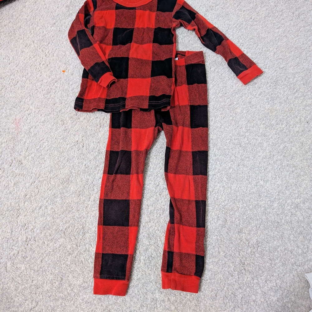 GAP Kids Red and Black Check Pajama Set